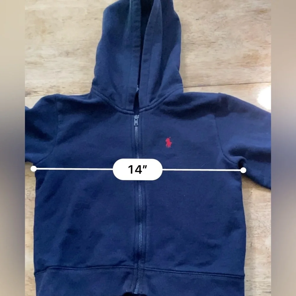 Vintage Polo by Ralph Lauren Kid’s Sz 6X Navy Full Zip Hoodie‎